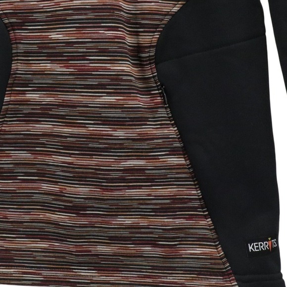 Kerrits Womens Striped Fleece 1/4 Zip Pullover Zip Pockets Regular Size S - Picture 4 of 8